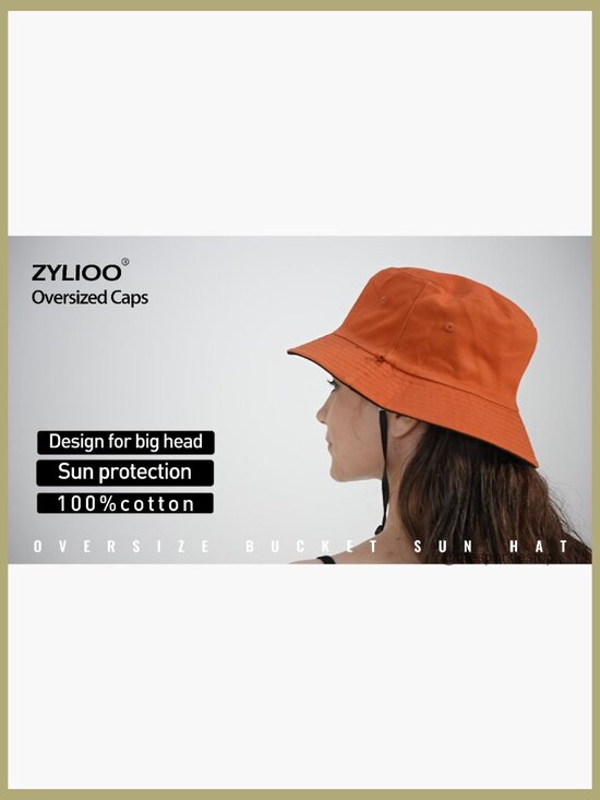 Reversible Bucket Hat with Chin Strap, 100% Cotton, Packable Travel Sun Hat main image 4